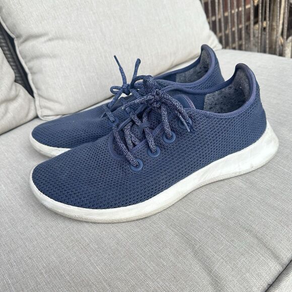 Allbirds Men’s Tree Runners Sneakers Athletic Shoes Marine Blue White Sole 11 US - Picture 2 of 9